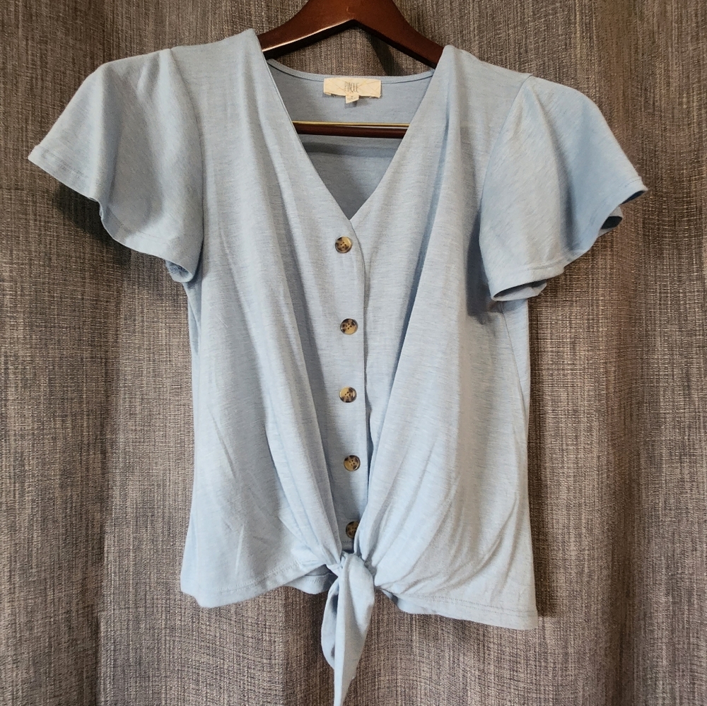 Light blue women's blouse